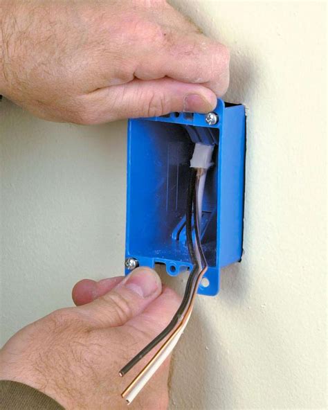 how to install electrical box in exterior wall|putting electrical box existing drywall.